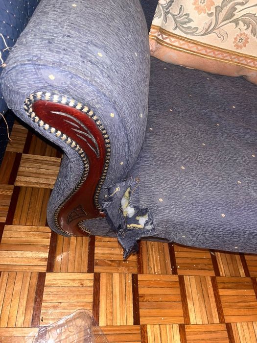 Conjunto de sofá e poltronas