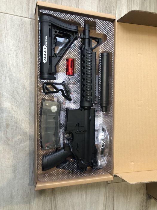 Профессиональный игрушечный автомат М4А1 на орбизах,PRO гель бластер