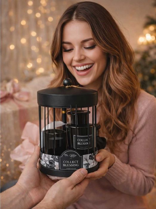 KIt difusor de aroma e vela para casa, presente, namorados, em 4 cores