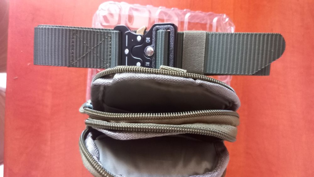 Zestaw taktyczny *Molle*pasek+saszetka nerka*khaki*Nowy