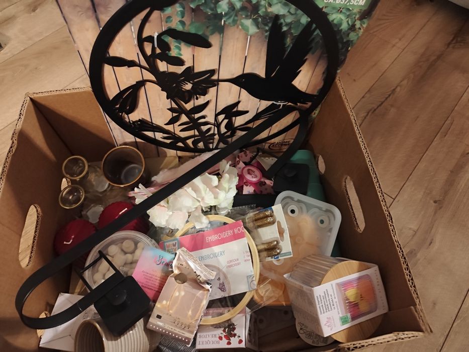 Duży zestaw box rzeczy domowe i dziecięce