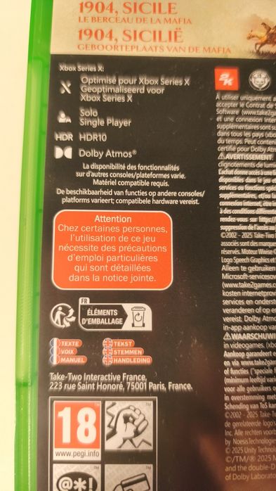Xbox series S/X Mafia The Old Country