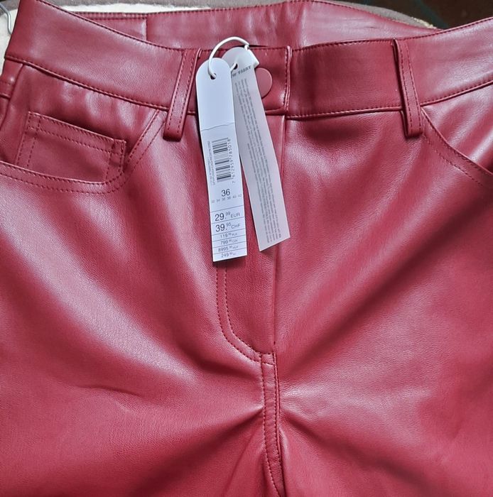 Skórzane spodnie damskie 36