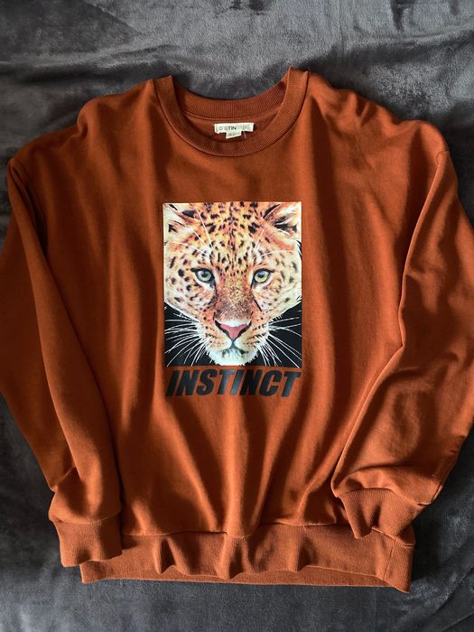 Світшот жіночий бавовняний з принтом INSTINCT , р. S M L