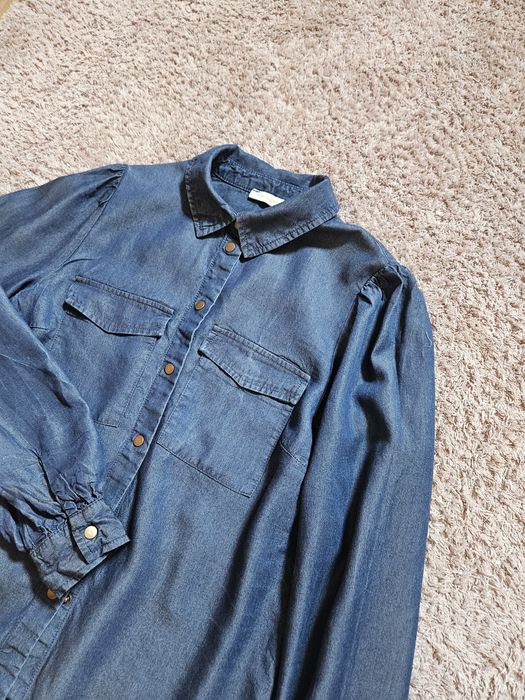 koszula jak jeansowa tchibo 36 s elegancką polyskujaca