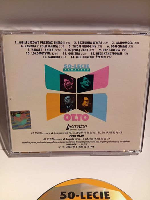CD - Rarytas! Kabaret OT.TO – 50-lecie (1994) Płyta CD – Stan Bdb!