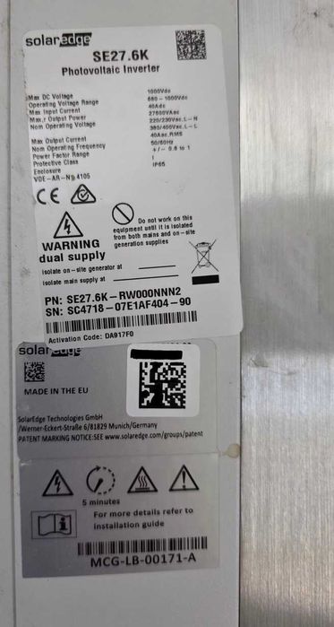 Мережевий інвертор SolarEdge SE27.6K б\в