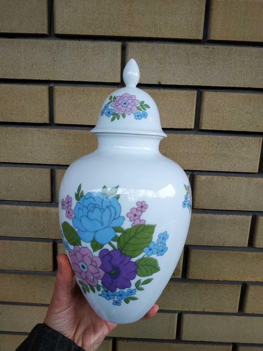 Ваза с крышкой имбирница Германия Винтаж Фарфор