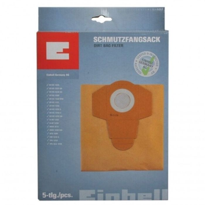 Sacos aspirador Einhell 12L, 15L, 20L - KIT 5 SACOS