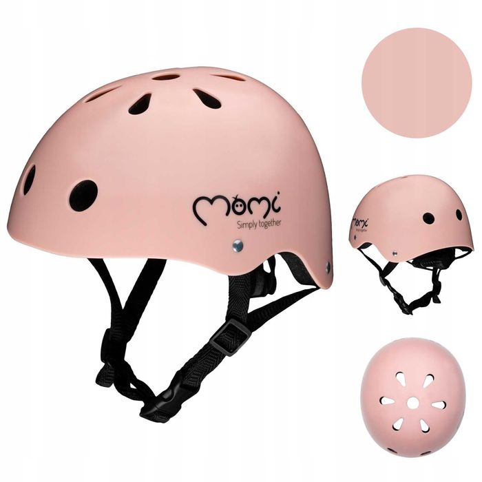 Kask dziecięcy MoMi różowy ABS EPS 47-58cm