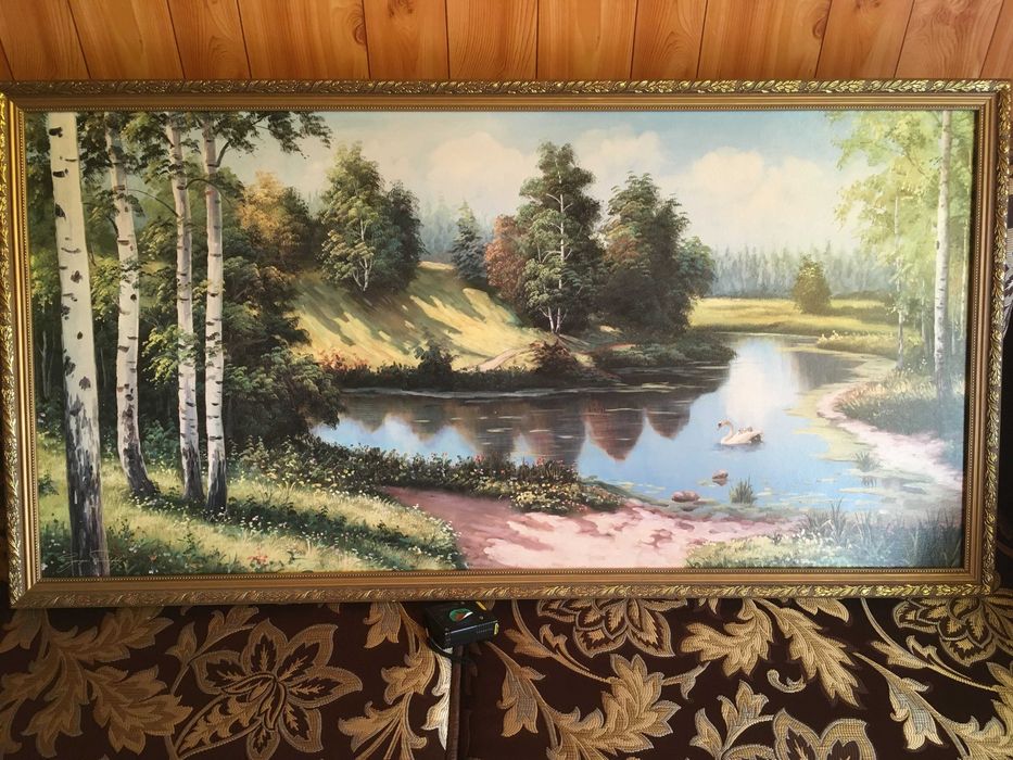 Картина в раме репродукция 105 х55 см идеальная