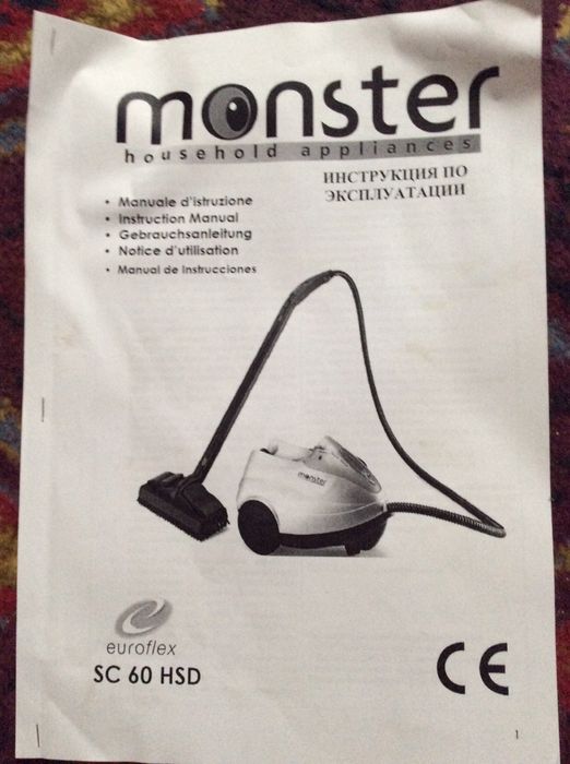 Пароочисник Euroflex Monster SC 60 HSD, 1450 Вт, як новий