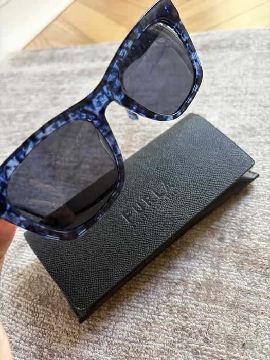 Furla okulary przeciwsłoneczne niebieskie