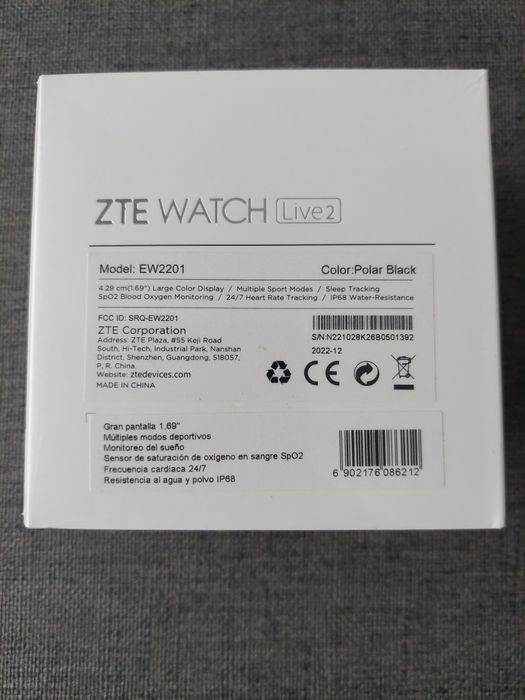 Smartwatch - ZTE Watch Live 2 — Novo e Selado