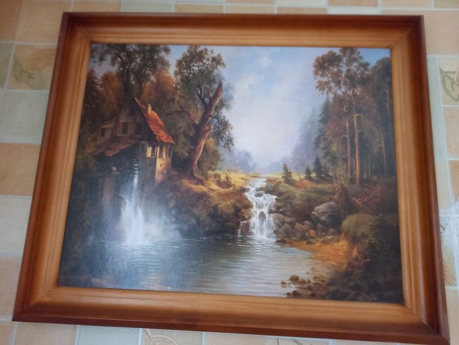 Obraz malowany  duży