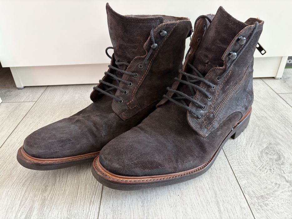 Ekskluzywne zamszowe trzewiki Floris Van Bommel roz. 45 (10.5)