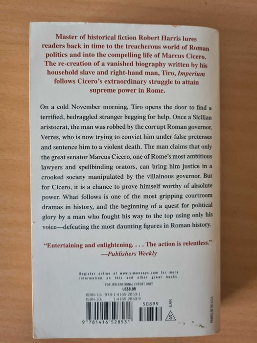 Livro "Imperium" de Robert Harris