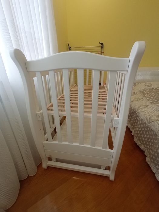 Ліжечко дитяче дерев'яне "Верес Лд 15" з матрацом нове