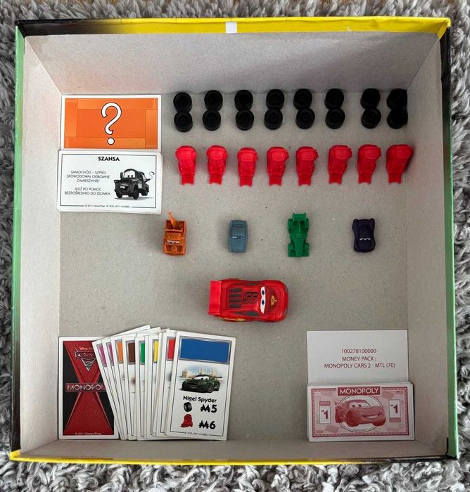 Monopoly Auta 2 Cars 2 Monopoly Zygzak McQueen gra planszowa