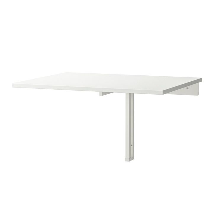 Mesa rebatível p/parede, branca, 74x60cm