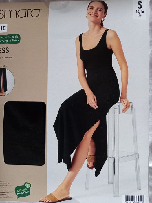 Sukienka czarna z bawełny