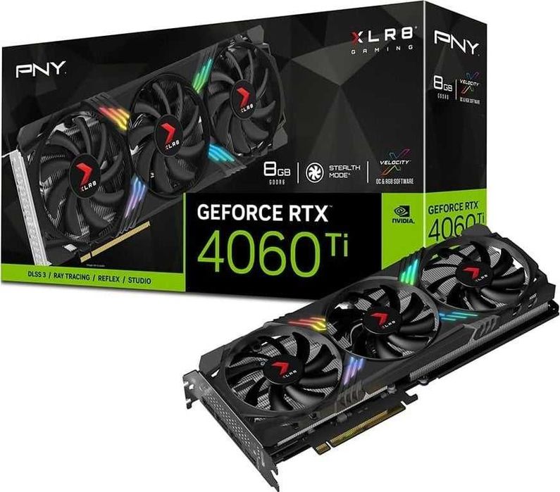 PNY GeForce RTX 4060 Ti XLR8 Gaming Verto Epic-X RGB 8GB GDDR6.