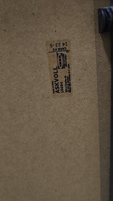 Cómoda IKEA ASKVOLL – 5 Gavetas (Branco/Castanho Escuro)