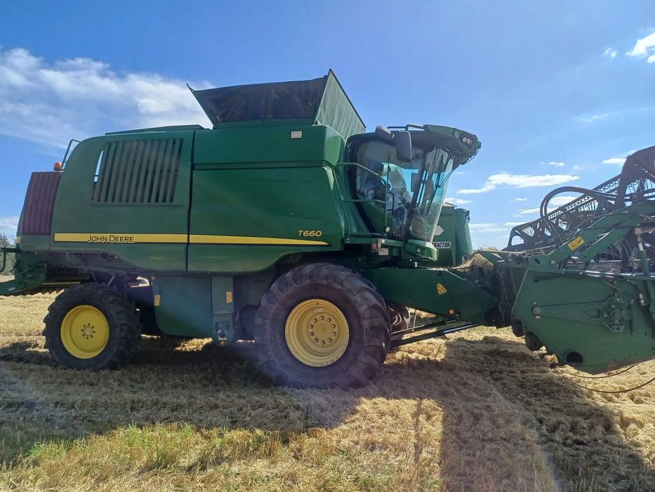 John Deere T660  Kombajn Zbożowy John Deere T Heder 7,6 Metra