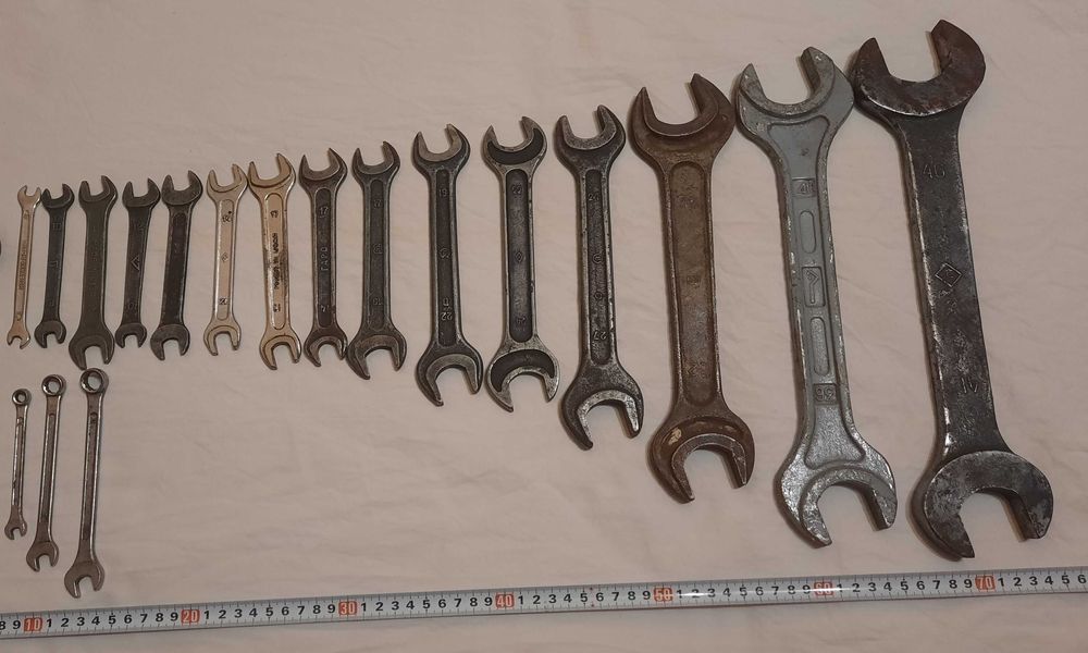 Недорого! Набор гаечных ключей рожковых 18шт, размер 6-46, СССР