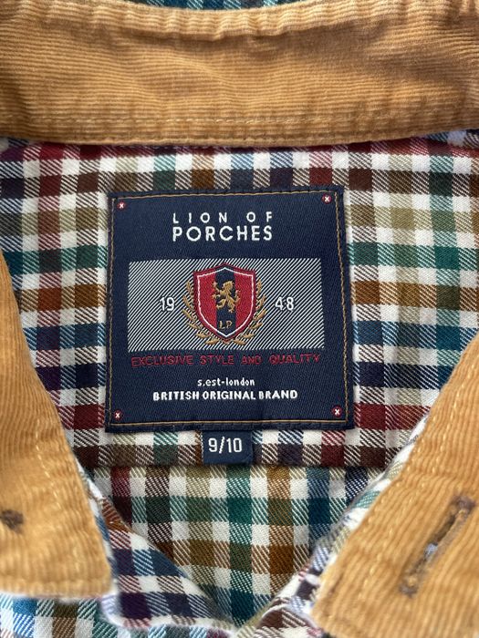 Camisa xadrez rapaz Lion of Porches