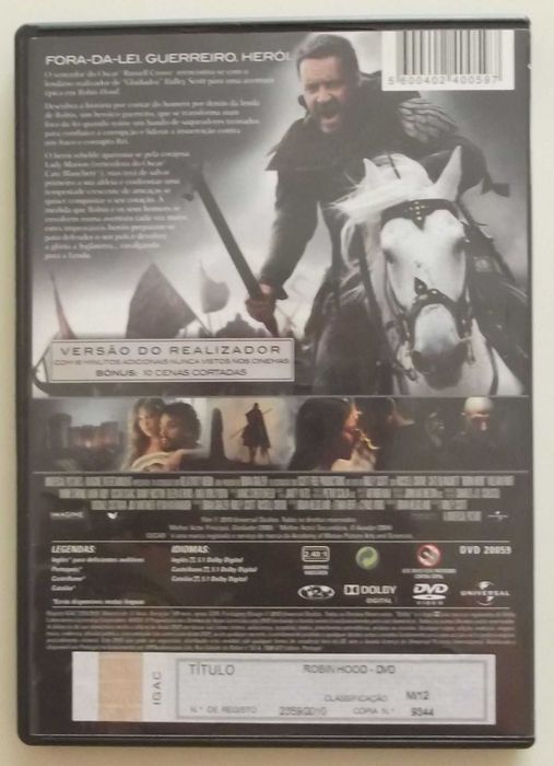 Filme em DVD Robin Hood