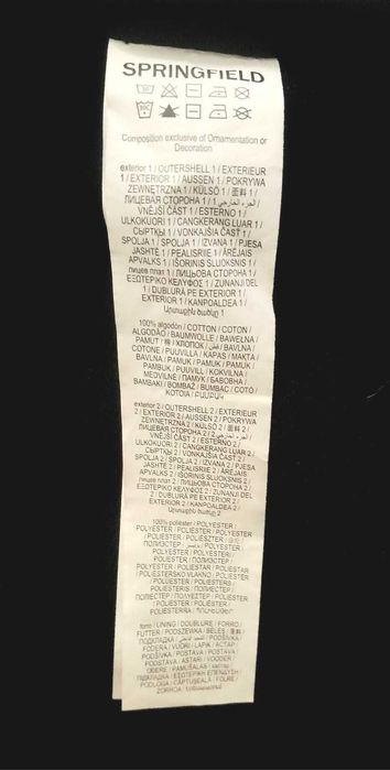 Springfield Casaco Algodão e Forro Gola Subida XS Azul Escuro