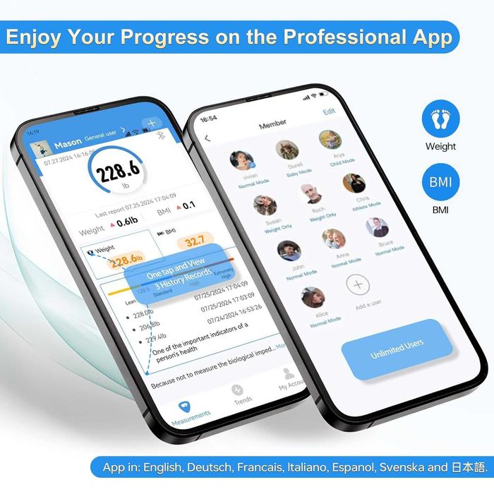 Homebuds Amazing 300kg Cyfrowa Waga łazienkowa