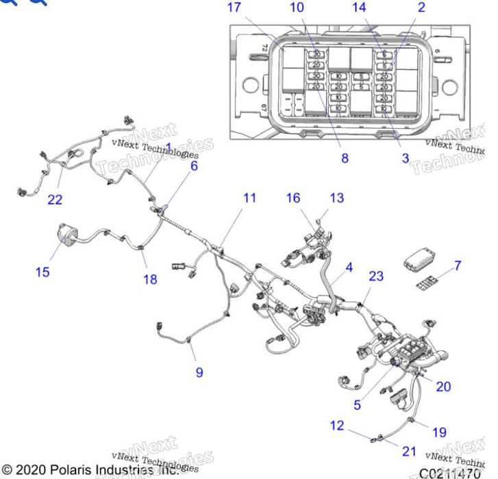 Polaris SPORTSMAN XP 1000 55" TRACTOR - instalacja wiązka elektryczna