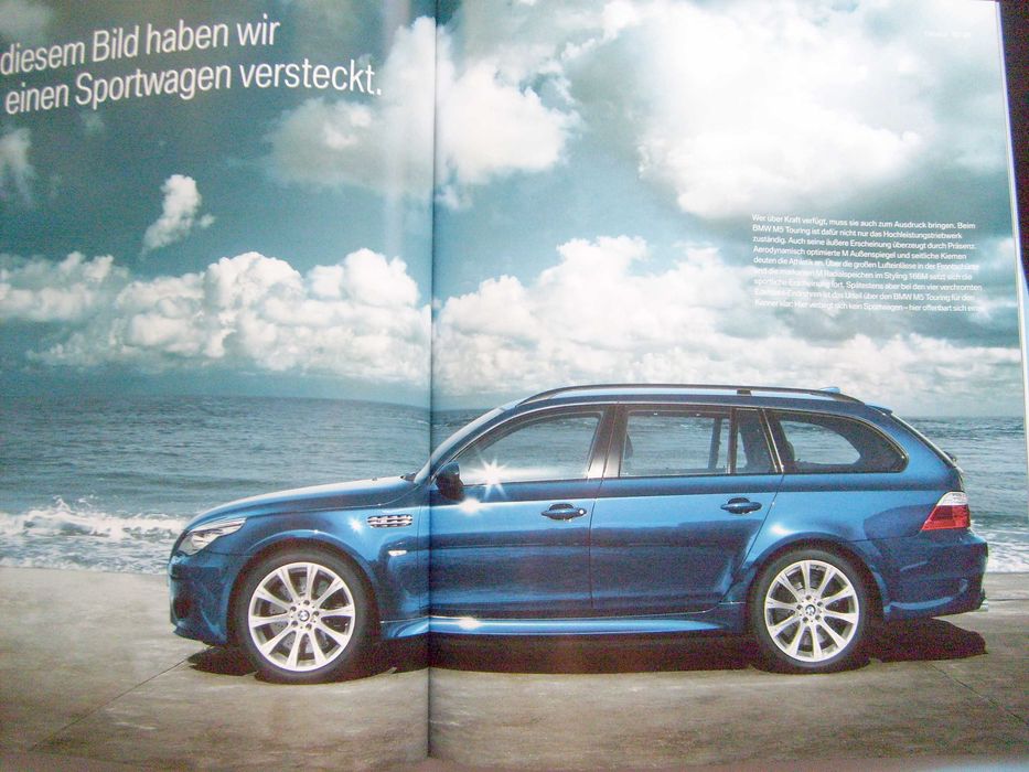 BMW M5 E60 Limousine / M5 E61 Touring 2008 prospekt 58 str., stan BDB