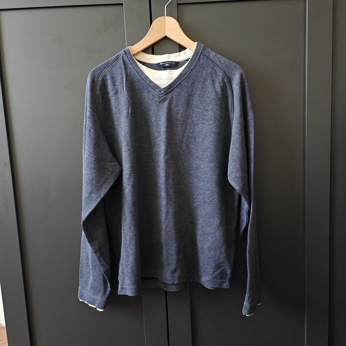 Bluzka sweterek prążkowana długim rękawem bawełna S M blue harbour