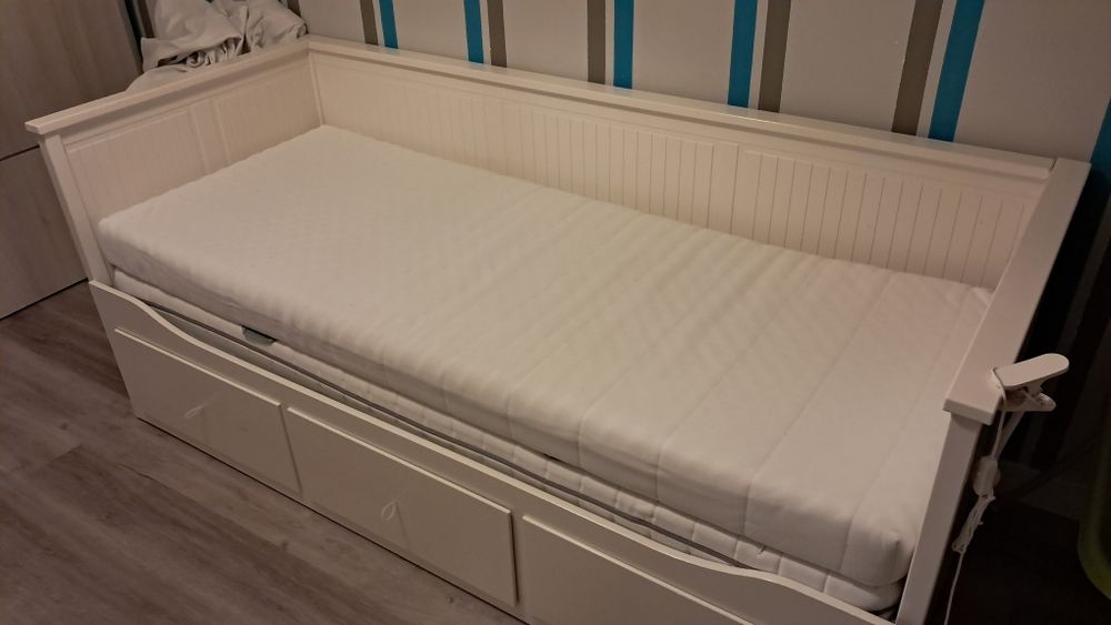 Cama Ikea - HEMNE
Cama indiv/dupla c/3 gav/2 colchões, branco/Åfjäll f