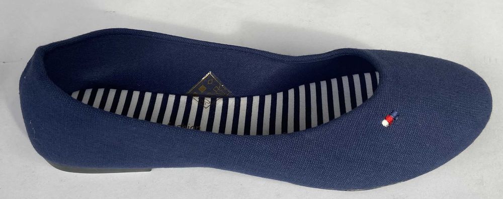 Granatowe materiałowe baleriny rozm.37 (T140)