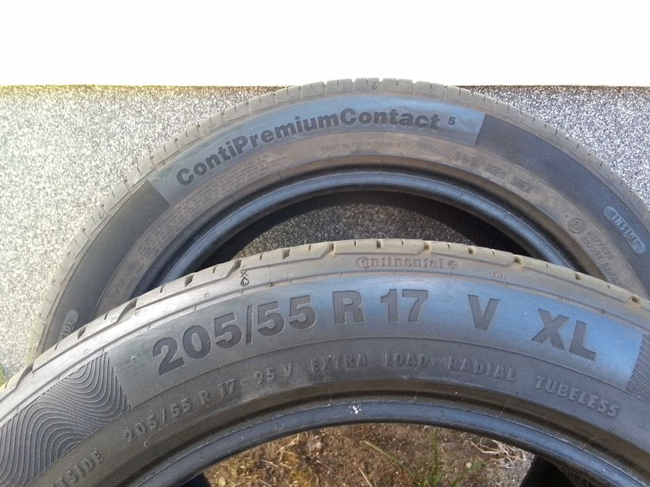 Opony letnie Continental 205/55R17, rant, bieżnik 7mm.