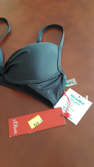 s.Oliver Mix Kini stanik góra od bikini strój kąpielowy damski czarny