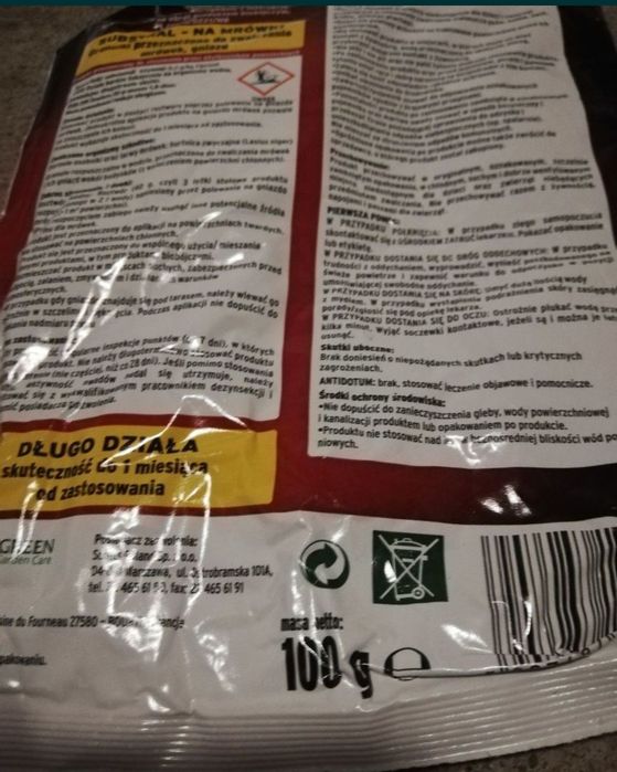 Środek na mrówki substral nowy 100gr