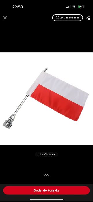Maszt motocyklowy z flagą na bagażnik