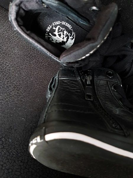 Diesel i Akid - buty trampki skórzane na zamku