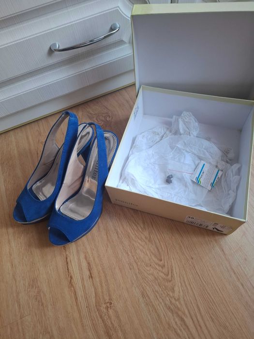 Sandały eleganckie na szpilce i koturnie