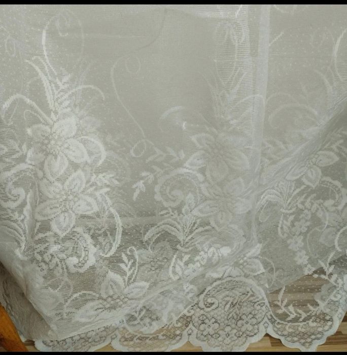 NOWA firanka żakardowa 320×162 cm śnieżnobiała KLASYCZNA