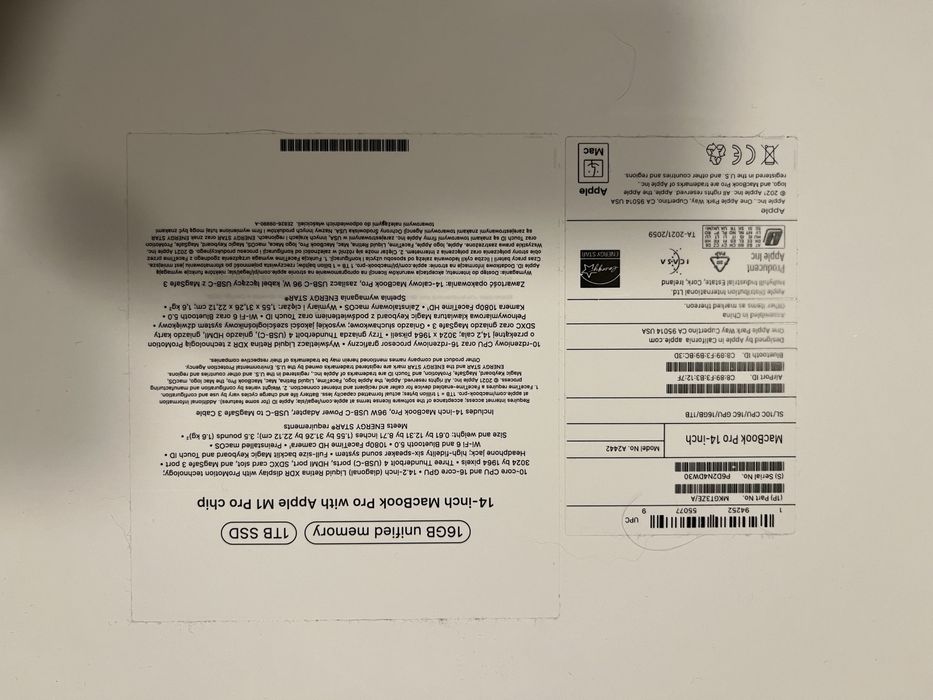 Macbook Pro M1, 1tb, 16gb