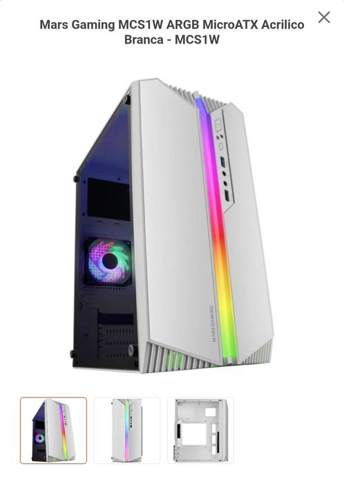 Troco Caixa PC gaming MicroATX por uma maior.