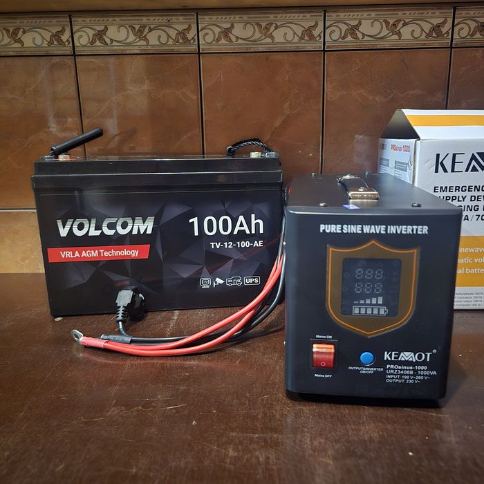 Інвентор, Джерело безперебійного живлення  KEMOT PRO sinus 100ah+100ah