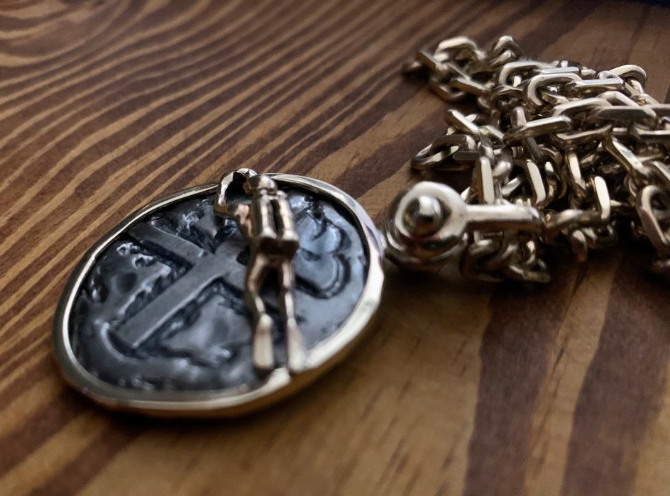 Złoto&srebro zawieszka  4 real Hiszpania 1622 Atocha