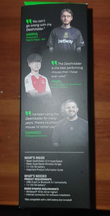 Razer Deathadder V2 X HyperSpeed - Com Garantia + Todos Acessórios